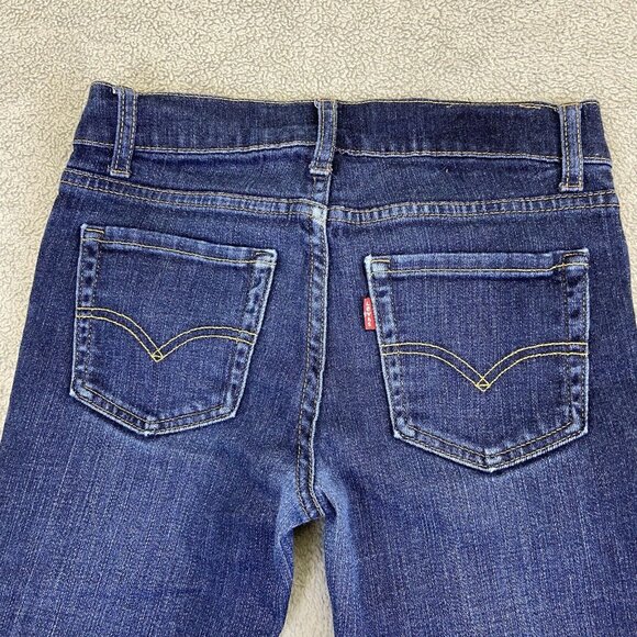 Levis Jeans 14 Reg (Fits 26x25) Blue 519 Extreme Skinny‎ Dark Wash Denim - Picture 9 of 9